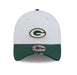 Adult Green Bay Packers New Era 2025 White NFL Training Camp 39THIRTY Flex Fit Hat - Men's