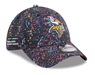 Adult Minnesota Vikings New Era Black 2025 NFL Crucial Catch 39THIRTY Flex Fit Hat - Men's