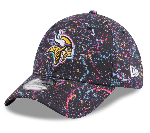 Adult Minnesota Vikings New Era Black 2025 NFL Crucial Catch 39THIRTY Flex Fit Hat - Men's