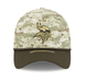 New Era Flex Hat Adult Minnesota Vikings New Era Camo 2025 NFL Salute to Service 39THIRTY Flex Fit Hat - Men's