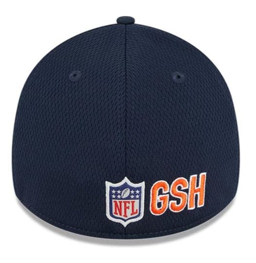 New Era Flex Hat Chicago Bears New Era 2023 NFL Training Camp Navy 39THIRTY Flex Fit Hat