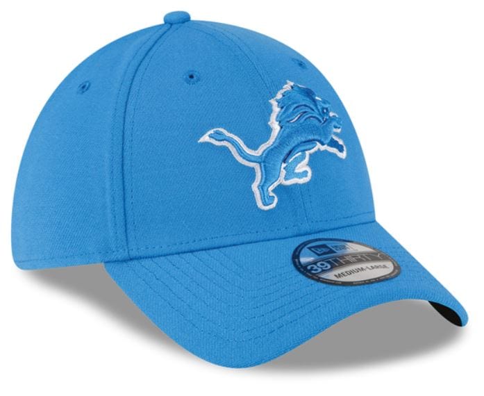 New Era Flex Hat Detroit Lions New Era Blue Team Classic 39THIRTY Flex Hat - Men's