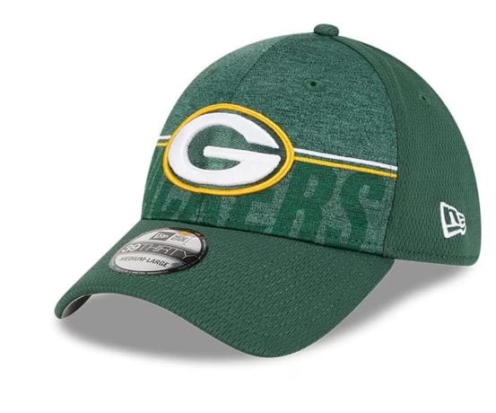 Green Bay Packers Sideline Home 39THIRTY Stretch Fit Hat – Green