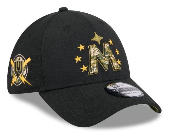 Minnesota Twins New Era Black 2024 Armed Forces 39THIRTY Flex Hat - Men's