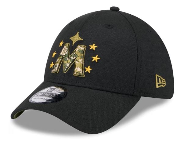 Minnesota Twins New Era Black 2024 Armed Forces 39THIRTY Flex Hat - Men's