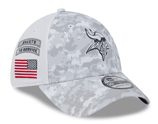 New Era Flex Hat Minnesota Vikings New Era Digital Camo 2024 Salute To Service 39THIRTY Flex Hat