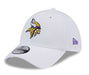 New Era Flex Hat Minnesota Vikings New Era White Team Classic 39THIRTY Flex Hat - Men's