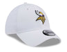 New Era Flex Hat Minnesota Vikings New Era White Team Classic 39THIRTY Flex Hat - Men's