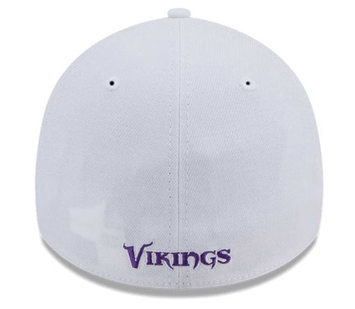 New Era Flex Hat Minnesota Vikings New Era White Team Classic 39THIRTY Flex Hat - Men's