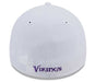 New Era Flex Hat Minnesota Vikings New Era White Team Classic 39THIRTY Flex Hat - Men's