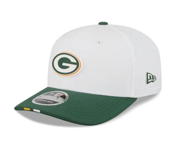 Adult Green Bay Packers New Era 2025 White NFL Training Camp 9SEVENTY Stretch-Snap Hat - Men's