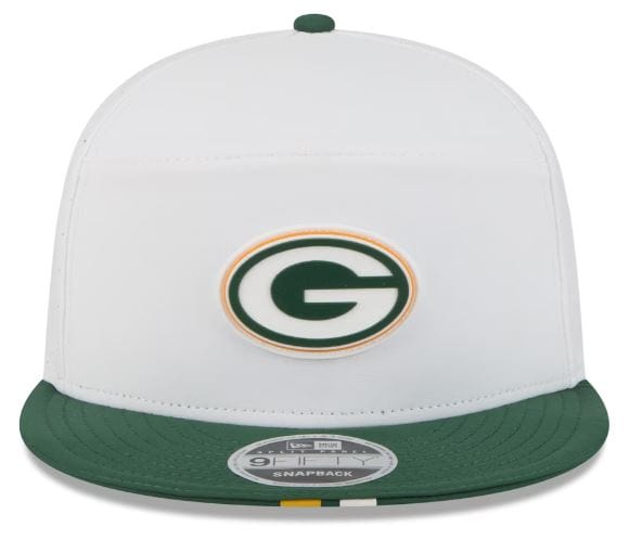 New Era Flex Hat OSFM / White Adult Green Bay Packers New Era 2025 White NFL Training Camp Split Panel 9FIFTY Snapback Hat - Men's