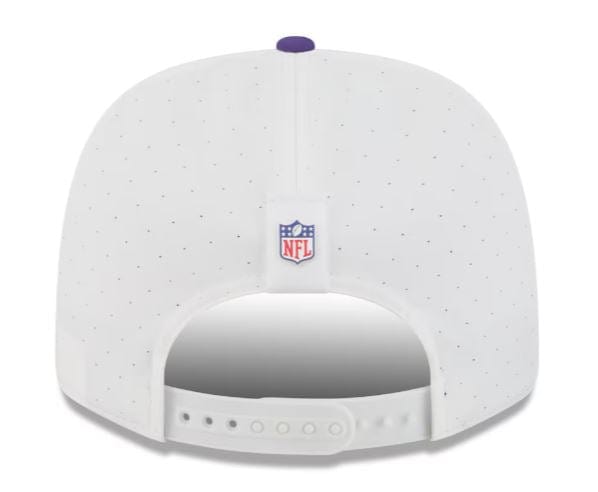 Adult Minnesota Vikings New Era 2025 White NFL Training Camp 9SEVENTY Stretch-Snap Hat - Men's