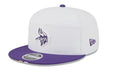 Adult Minnesota Vikings New Era 2025 White NFL Training Camp Split Panel 9FIFTY Snapback Hat - Men's
