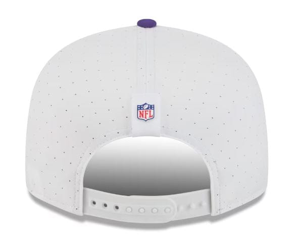 Adult Minnesota Vikings New Era 2025 White NFL Training Camp Split Panel 9FIFTY Snapback Hat - Men's
