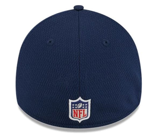 New Era Flex Hat Seattle Seahawks New Era 2023 NFL Training Camp Navy 39THIRTY Flex Fit Hat