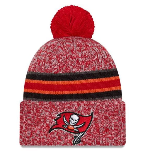 New Era Knit Hat OSFM / Aqua Tampa Bay Buccaneers New Era 2023 Red Sideline Cuffed Knit Hat With Pom