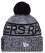 New Era Knit Hat OSFM / Black Adult Las Vegas Raiders New Era 2025 Black Sideline Cuffed Knit Hat With Pom - Men's