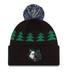 New Era Knit Hat OSFM / Black Adult Minnesota Timberwolves New Era Black Hardwood Classic Knit Hat with Pom - Men's