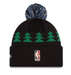 New Era Knit Hat OSFM / Black Adult Minnesota Timberwolves New Era Black Hardwood Classic Knit Hat with Pom - Men's
