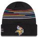 Adult Minnesota Vikings New Era Black 2025 NFL Crucial Catch Cuffed Knit Hat - Men's