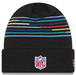 Adult Minnesota Vikings New Era Black 2025 NFL Crucial Catch Cuffed Knit Hat - Men's