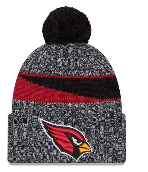 New Era Knit Hat OSFM / Black Arizona Cardinals New Era 2023 Black Sideline Cuffed Knit Hat With Pom
