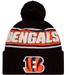 New Era Knit Hat OSFM / Black Cincinnati Bengals New Era 2024 Black Sideline Cuffed Knit Hat With Pom