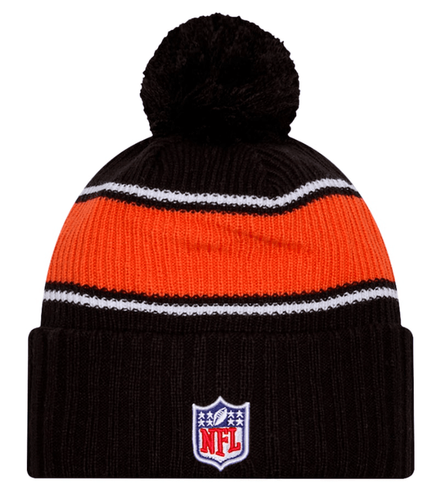 New Era Knit Hat OSFM / Black Cincinnati Bengals New Era 2024 Black Sideline Cuffed Knit Hat With Pom