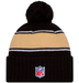 New Era Knit Hat OSFM / Black New Orleans Saints New Era 2024 Black Sideline Cuffed Knit Hat With Pom