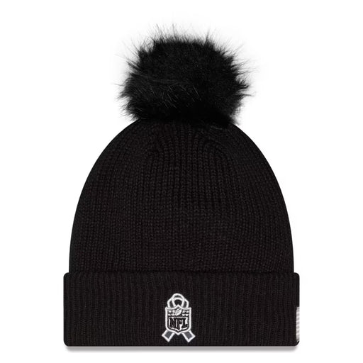 New Era Knit Hat OSFM / Black Women's New Era Black Minnesota Vikings 2026 Salute To Service Cuffed Knit Hat with Pom