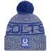 New Era Knit Hat OSFM / Blue Adult Indianapolis Colts New Era 2025 Blue Sideline Cuffed Knit Hat With Pom - Men's