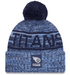 New Era Knit Hat OSFM / Blue Adult Tennessee Titans New Era 2025 Blue Sideline Cuffed Knit Hat With Pom - Men's