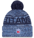 New Era Knit Hat OSFM / Blue Adult Tennessee Titans New Era 2025 Blue Sideline Cuffed Knit Hat With Pom - Men's