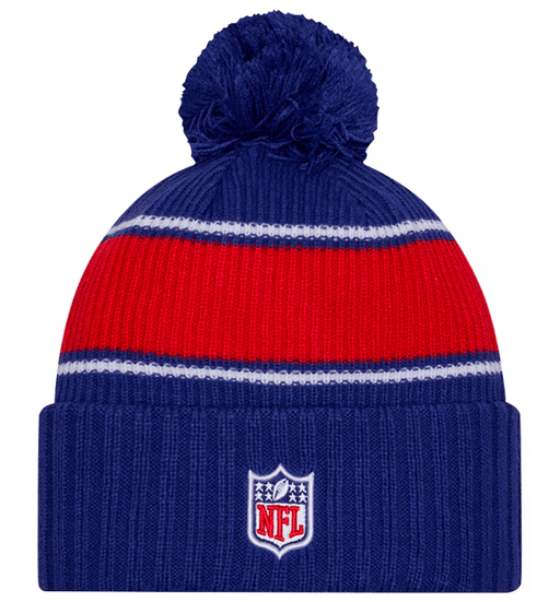 New Era Knit Hat OSFM / Blue Buffalo Bills New Era 2024 Blue Sideline Cuffed Knit Hat With Pom