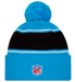 Adult Carolina Panthers New Era 2024 Blue Sideline Cuffed Knit Hat With Pom - Men's