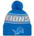 New Era Knit Hat OSFM / Blue Detroit Lions New Era 2024 Blue Sideline Cuffed Knit Hat With Pom