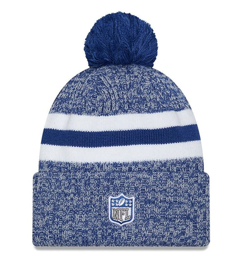 New Era Knit Hat OSFM / Blue Indianapolis Colts New Era 2023 Blue Sideline Cuffed Knit Hat With Pom
