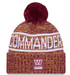 New Era Knit Hat OSFM / Burgundy Adult Washington Commanders New Era 2025 Burgundy Sideline Cuffed Knit Hat With Pom - Men's