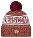 New Era Knit Hat OSFM / Burgundy Adult Washington Commanders New Era 2025 Burgundy Sideline Cuffed Knit Hat With Pom - Men's