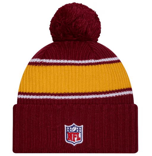 New Era Knit Hat OSFM / Burgundy Washington Commanders New Era 2024 Burgundy Sideline Cuffed Knit Hat With Pom