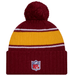 New Era Knit Hat OSFM / Burgundy Washington Commanders New Era 2024 Burgundy Sideline Cuffed Knit Hat With Pom