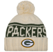 New Era Knit Hat OSFM / Cream Women's Green Bay Packers New Era 2024 Cream Sideline Cuffed Knit Hat With Pom