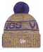 New Era Knit Hat OSFM / Gold Adult Minnesota Vikings New Era 2025 Gold Alternate Sideline Cuffed Knit Hat With Pom - Men's