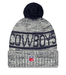 New Era Knit Hat OSFM / Gray Adult Dallas Cowboys New Era 2025 Gray Sideline Cuffed Knit Hat With Pom - Men's