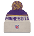 New Era Knit Hat OSFM / Gray Minnesota Vikings New Era 2024 Gray Historic Sideline Cuffed Knit Hat With Pom