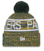 New Era Knit Hat OSFM / Green Adult Green Bay Packers New Era 2025 Green Sideline Cuffed Knit Hat With Pom - Men's
