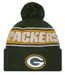 New Era Knit Hat OSFM / Green Green Bay Packers New Era 2024 Purple Sideline Cuffed Knit Hat With Pom