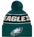 New Era Knit Hat OSFM / Green Philadelphia Eagles New Era 2024 Green Sideline Cuffed Knit Hat With Pom