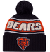 New Era Knit Hat OSFM / Navy Chicago Bears New Era 2024 Navy Sideline Cuffed Knit Hat With Pom